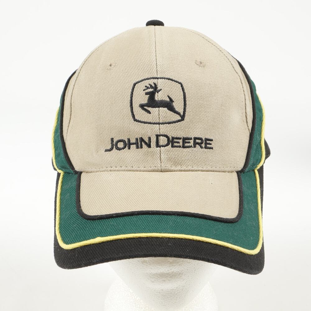 John Deere Logo Nothing Runs Like A Deere 100% Cotton Strapback Hat